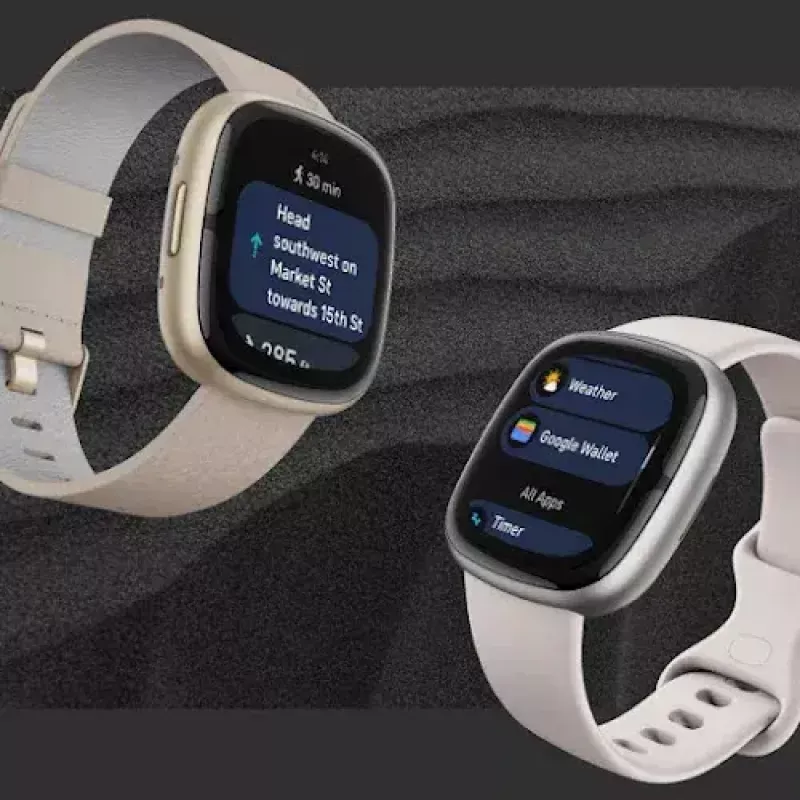 Smartwatch Fitbit Sense 2 pantalla táctil digital negra