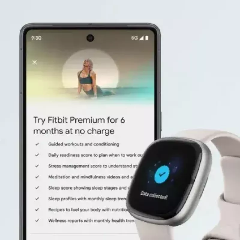 Smartwatch Fitbit Sense 2 pantalla táctil digital negra