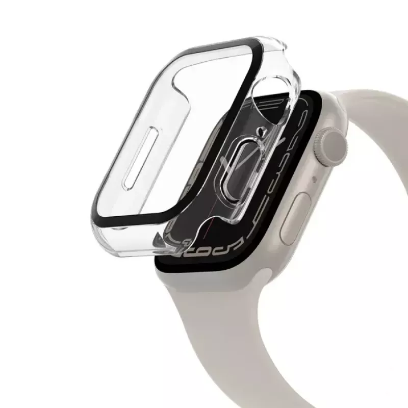 Belkin ScreenForce TemperedCurve 2-in-1 protector de pantalla para Apple Watch 4-9/SE 44/45 mm, transparente