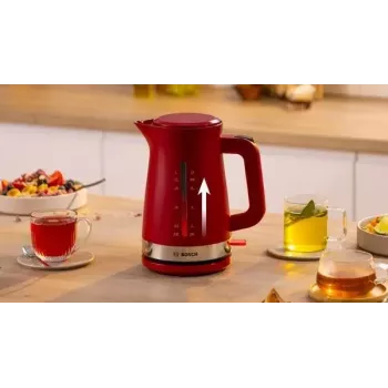 Bosch TWK4M224 hervidor eléctrico 1,7 L 2400 W rojo