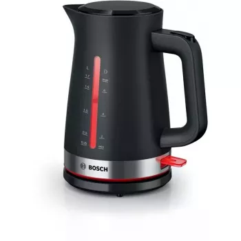 Hervidor Bosch TWK4M223 1,7 l, 2400 W, negro, inalámbrico, resistencia oculta