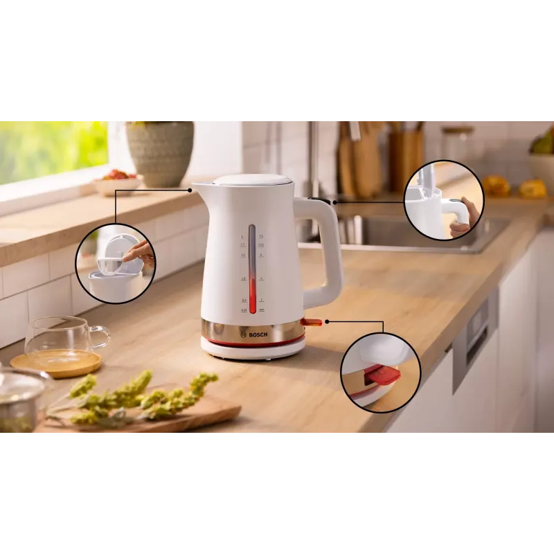 Bosch TWK4M221 hervidor eléctrico 1,7 L 2400 W blanco