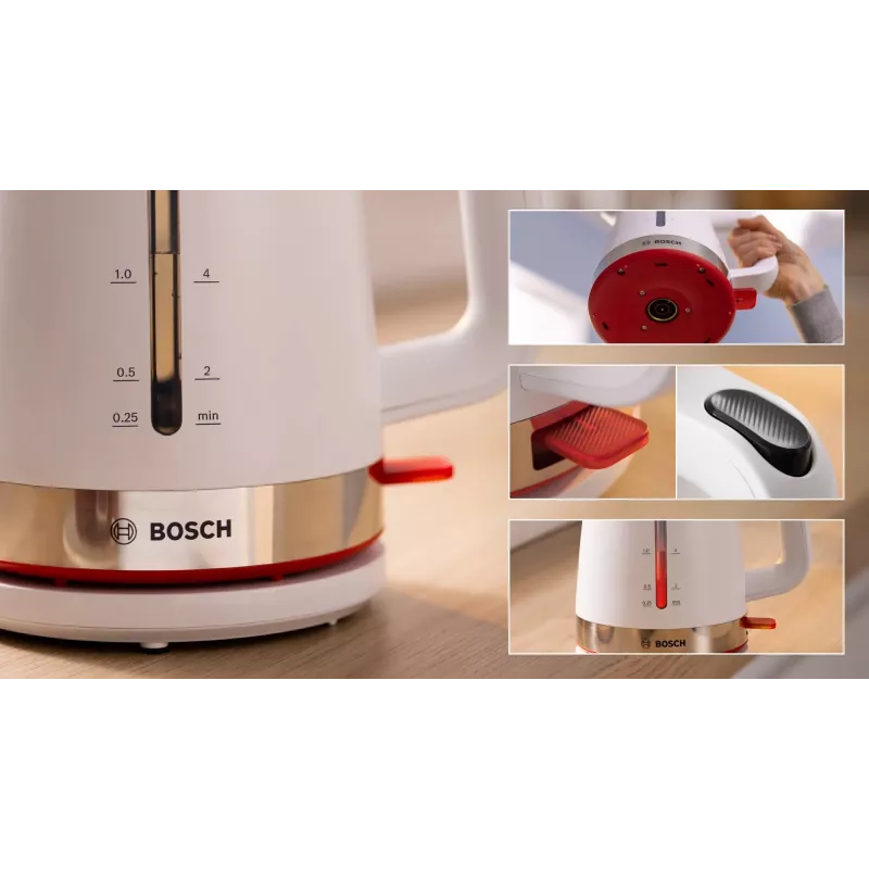 Bosch TWK4M221 hervidor eléctrico 1,7 L 2400 W blanco