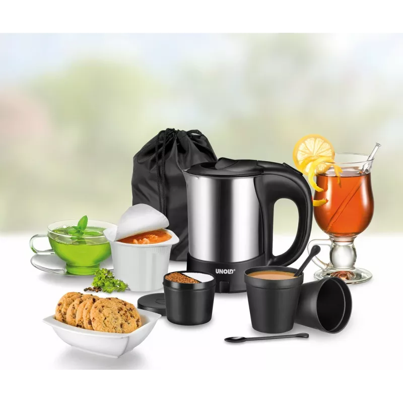Unold 18575 hervidor 0,5 L 1000 W negro, acero inoxidable