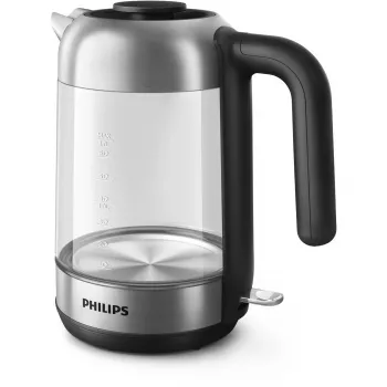 Philips 5000 series Series 5000 HD9339/80 hervidor de vidrio, 1,7 L, 2200 W, vidrio, acero inoxidable, indicador de nivel de agua, inalámbrico