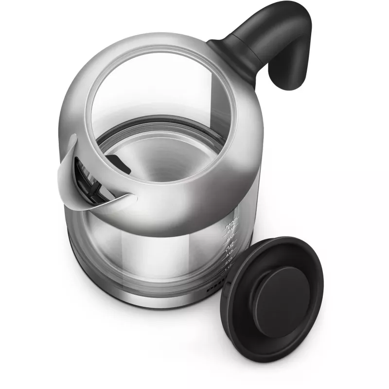 Philips 5000 series Series 5000 HD9339/80 hervidor de vidrio, 1,7 L, 2200 W, vidrio, acero inoxidable, indicador de nivel de agua, inalámbrico