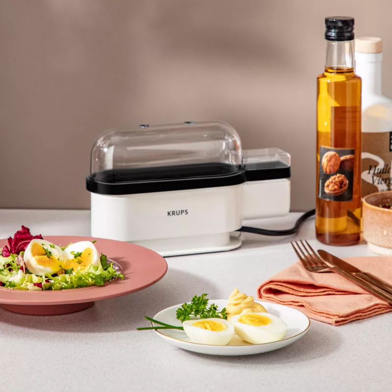 Huevera Krups EG2341 3 huevos 300 W negra blanca