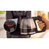 Cafetera de filtro Bosch TKA3M133, depósito de agua de 1,4 l, capacidad para 15 tazas, negra