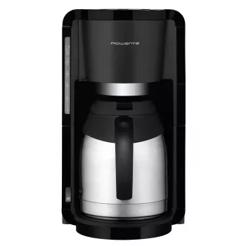 Cafetera Rowenta 1,25 L Milano plata negra CT3818