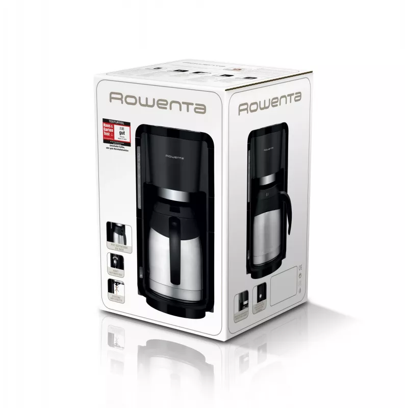Rowenta Milano Thermo CT 3818 cafetera de filtro, 10 tazas, negra/acero inoxidable