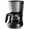 Philips Daily Collection HD7462/20 cafetera, 15 tazas, jarra de cristal, negra/metal