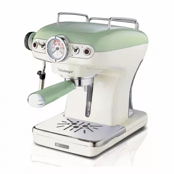 Ariete 1389 cafetera espresso Vintage - cafetera espresso para café molido o cápsulas ESE, en color verde pastel