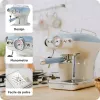 Ariete 1389 cafetera espresso Vintage - cafetera espresso para café molido o cápsulas ESE, en color azul pastel