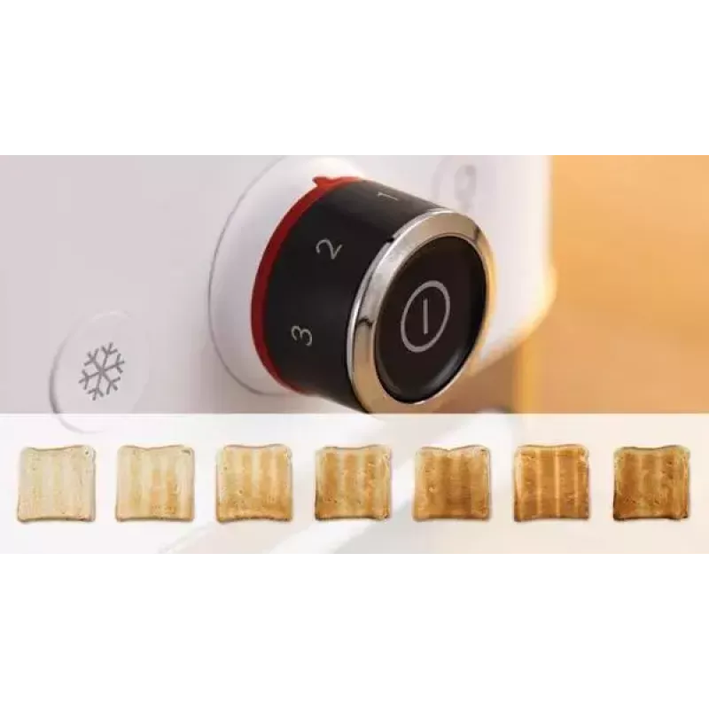 Tostadora Bosch TAT4M221 2 rebanadas 950 W blanca acero inoxidable
