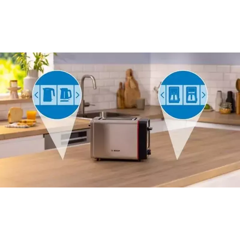 Tostadora Bosch TAT6M420 2 rebanadas 970 W acero inoxidable