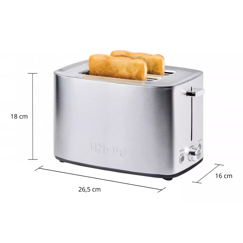 Tostadora Unold Esge 38216, tostadora de 2 rebanadas con control de tostado regulable
