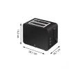 WMF Stelio 04.1421.0071 tostadora, negro profundo