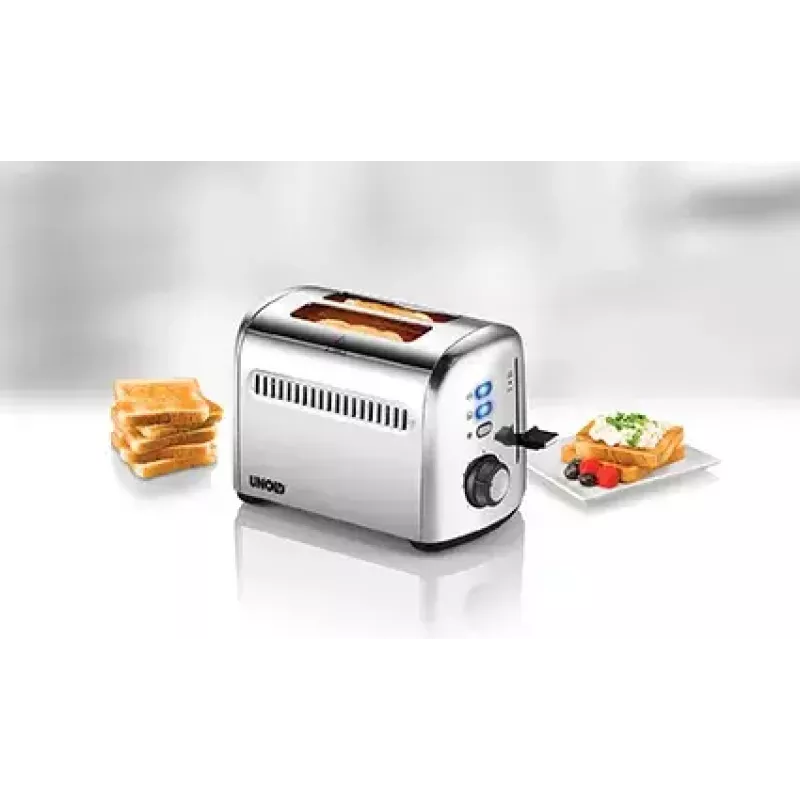 Unold 38326 Retro tostadora, 2 rebanadas, 2 ranuras, acero inoxidable