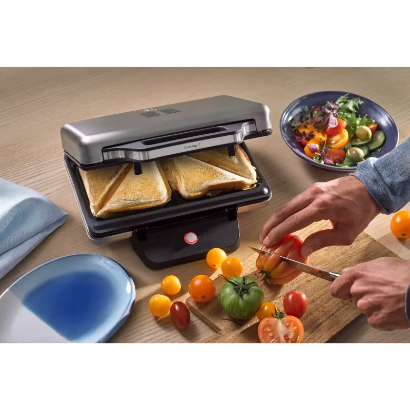 Sandwichera WMF 0415150011 800 W negra, plata