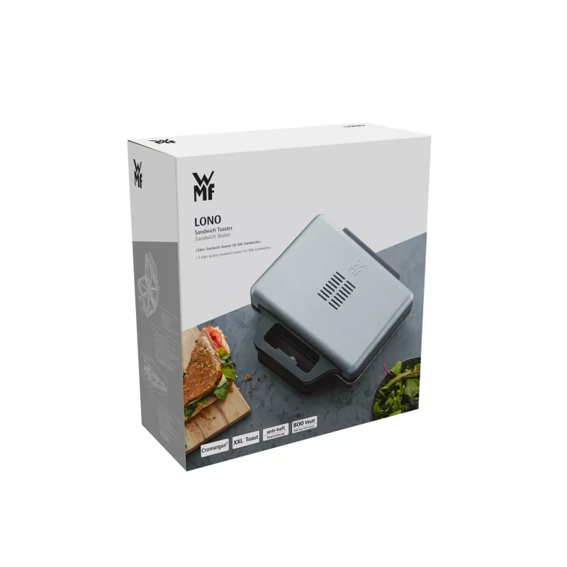 Sandwichera WMF 0415150011 800 W negra, plata