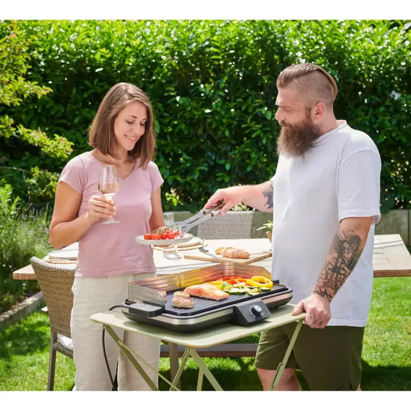Parrilla de contacto Severin PG 8564 2300 W Negra Acero inoxidable