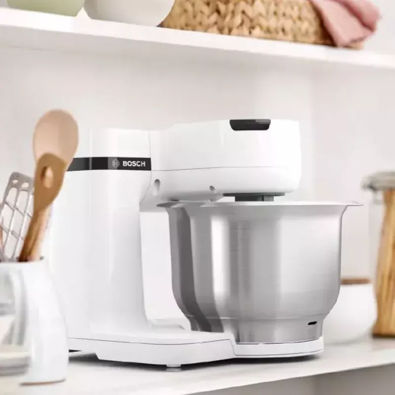 Robot de cocina Bosch Serie 2 MUMS2EW00 — Motor de 700 W, Bol de acero inoxidable de 3,8 L, blanco