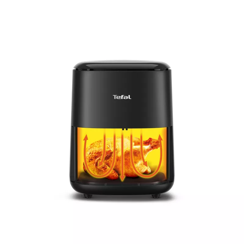 Freidora de aire Tefal Easy Fry EY145810 — Capacidad 3 L, 1300 W, Control táctil, Pantalla LCD, negra