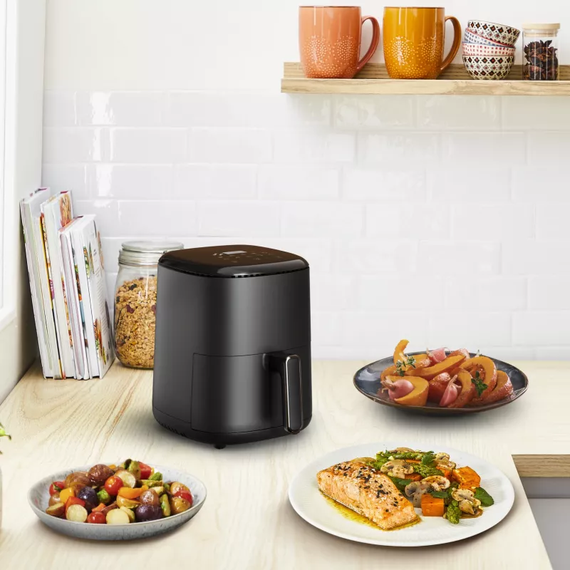 Freidora de aire Tefal Easy Fry EY145810 — Capacidad 3 L, 1300 W, Control táctil, Pantalla LCD, negra