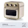 Freidora de aire y horno Ariete 4632 Vintage, 1400W, 2en1, Capacidad 16L, Accesorios incluidos, Temporizador 60 minutos, Doble cristal, Beige
