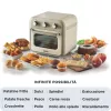 Freidora de aire y horno Ariete 4632 Vintage, 1400W, 2en1, Capacidad 16L, Accesorios incluidos, Temporizador 60 minutos, Doble cristal, Beige