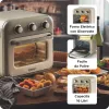 Freidora de aire y horno Ariete 4632 Vintage, 1400W, 2en1, Capacidad 16L, Accesorios incluidos, Temporizador 60 minutos, Doble cristal, Beige