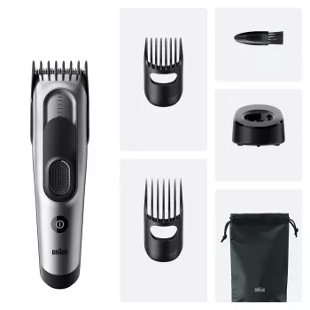 Recortadora de pelo Braun HC7590 Negra, Plata 17 Níquel-metal hidruro (NiMH)