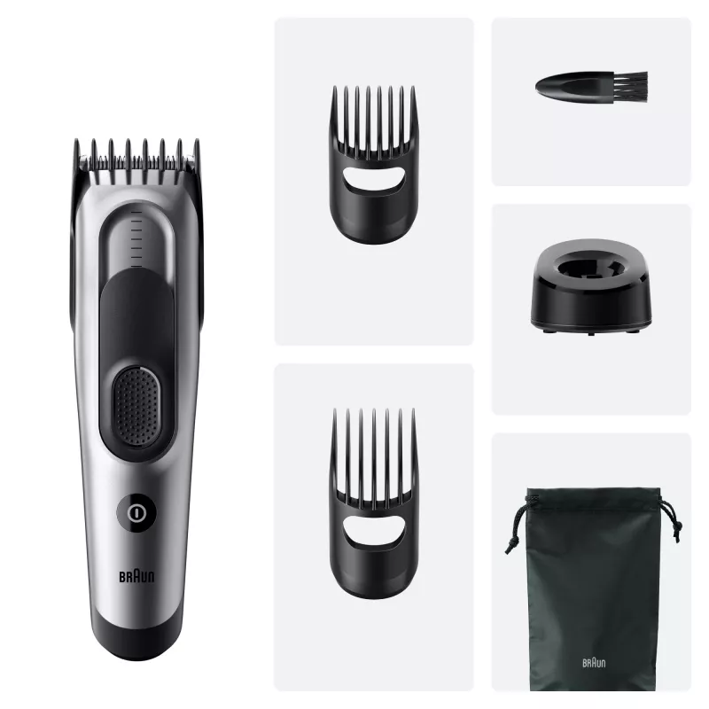 Recortadora de pelo Braun HC7590 Negra, Plata 17 Níquel-metal hidruro (NiMH)