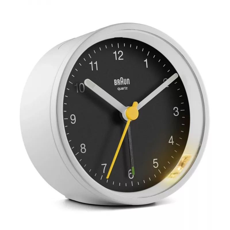 Despertador de cuarzo Braun BC12WB negro, blanco