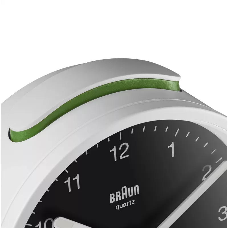 Despertador de cuarzo Braun BC12WB negro, blanco