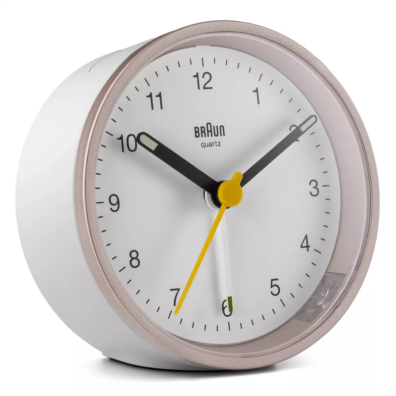 Despertador de cuarzo Braun BC12 rosa, blanco