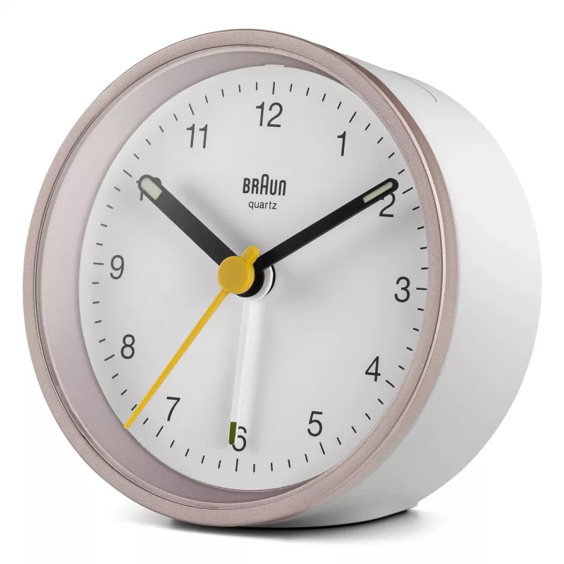 Despertador de cuarzo Braun BC12 rosa, blanco