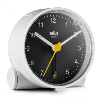 Despertador de cuarzo Braun BC01WB negro, blanco