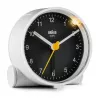 Despertador de cuarzo Braun BC01WB negro, blanco