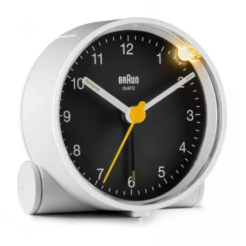 Despertador de cuarzo Braun BC01WB negro, blanco