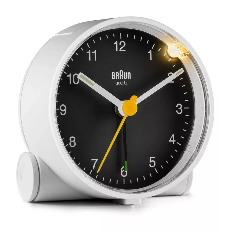 Despertador de cuarzo Braun BC01WB negro, blanco