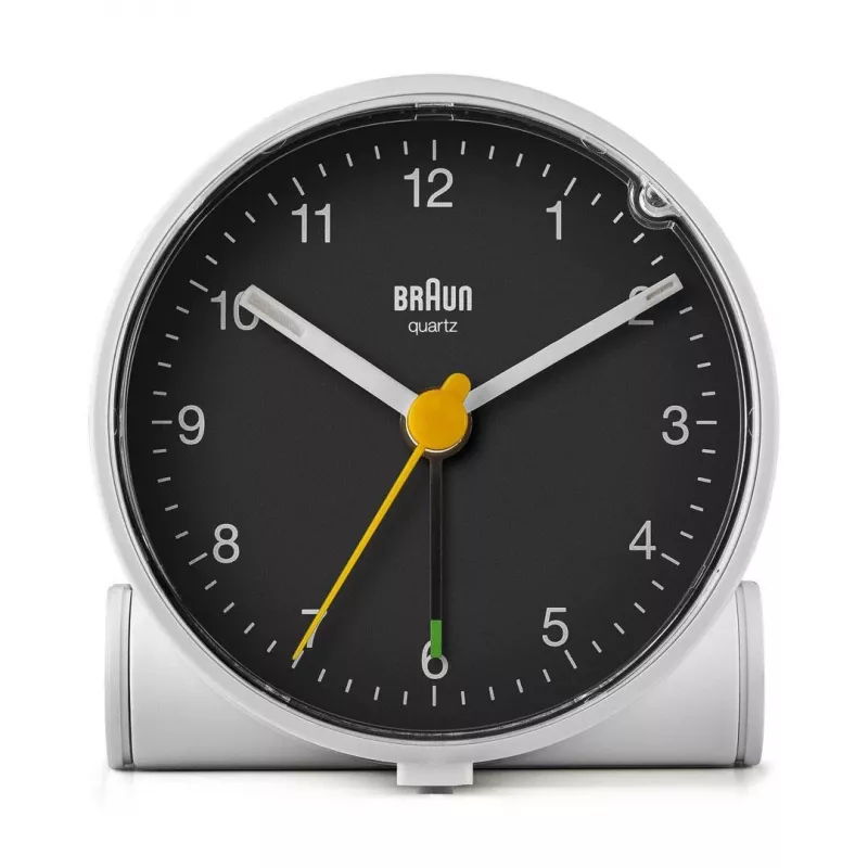 Despertador de cuarzo Braun BC01WB negro, blanco