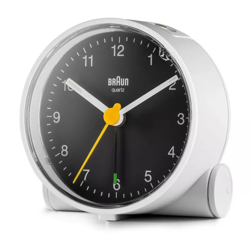 Despertador de cuarzo Braun BC01WB negro, blanco