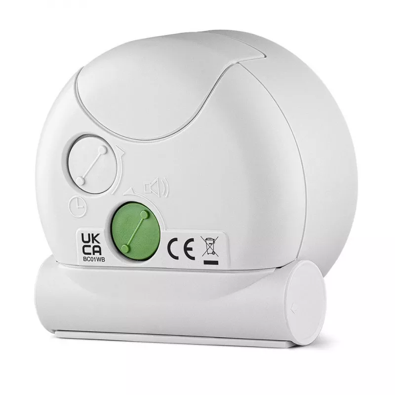 Despertador de cuarzo Braun BC01WB negro, blanco