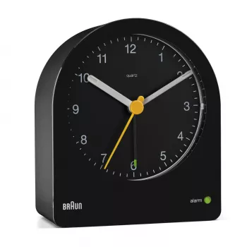 Despertador de cuarzo Braun BC22 negro, amarillo
