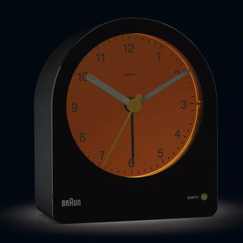 Despertador de cuarzo Braun BC22 negro, amarillo