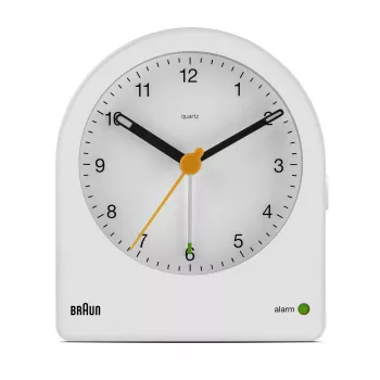 Despertador de cuarzo Braun BC22 blanco, amarillo