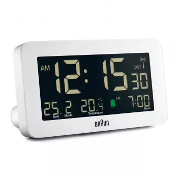 Despertador digital Braun BC10 blanco LCD retroiluminado