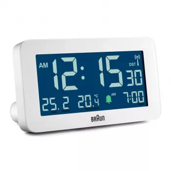 Despertador digital Braun BC10 blanco LCD retroiluminado