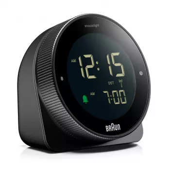 Despertador radiocontrolado BRAUN BC 24 B DCF negro – despertador radiocontrolado con pantalla digital
